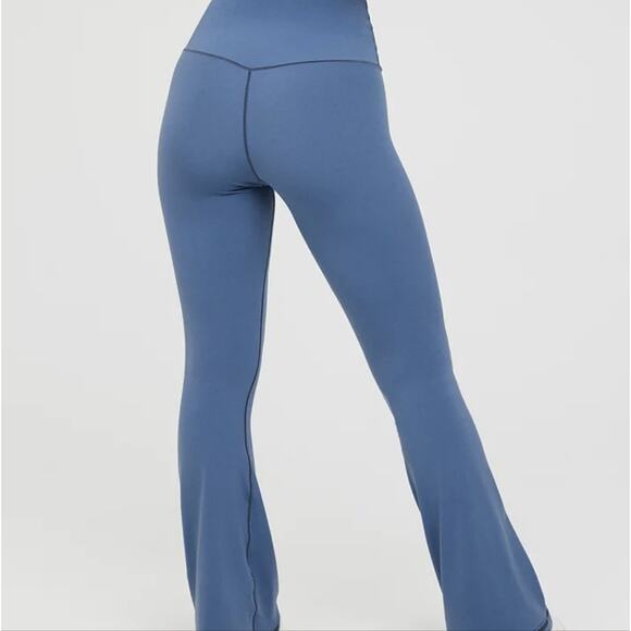 NWT Aerie Offline Real Me Crossover Super Flare Legging XL 32" Marbled Blue Yoga - Picture 3 of 13